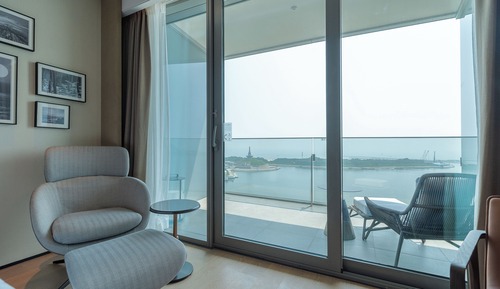 Habitación Premium, 2 camas dobles, balcón, vistas al mar