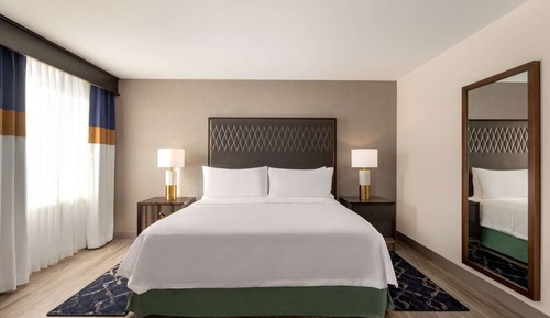 Estudio, 1 cama de matrimonio grande (Mobility & Hearing, Roll-in Shower)