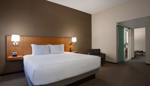 Habitación, 1 cama de matrimonio grande con sofá cama (With Sofa Bed, Roll-in Shower)