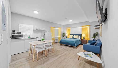 Estudio Deluxe, 1 cama de matrimonio con sofá cama, accesible en silla de ruedas