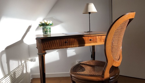 Habitación estándar doble, baño privado, vistas al jardín (Chambre Louise)