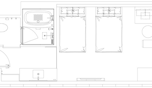 Habitación superior con 2 camas individuales, no fumadores