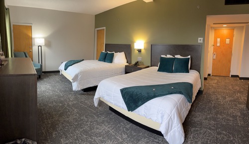 Habitación individual estándar, 2 camas de matrimonio, accesible en silla de ruedas, no fumadores