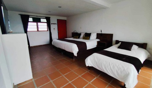 Habitación con 1 cama doble o 2 individuales, baño privado