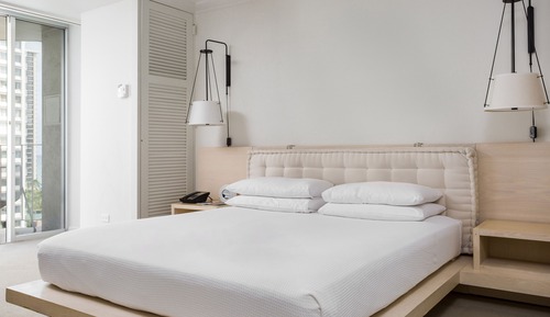 Habitación Premier, 1 cama de matrimonio grande, vistas a la ciudad (Roll-In Shower)