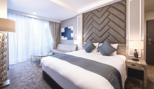 Habitación ejecutiva, 1 cama de matrimonio grande con sofá cama, no fumadores (King Room, Balcony)