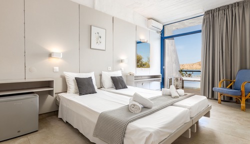 Habitación familiar, vistas al mar