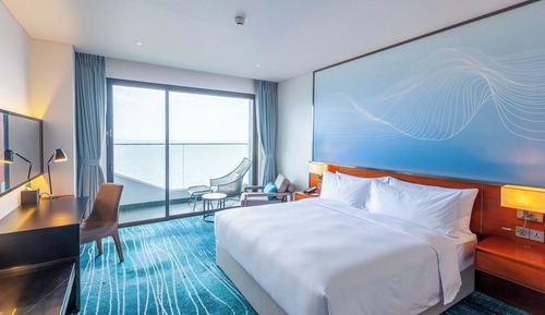 Habitación Deluxe, 1 cama de matrimonio grande, balcón, vistas al mar