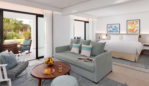 Suite junior, 1 cama de matrimonio grande, terraza (Pool and Sea View)