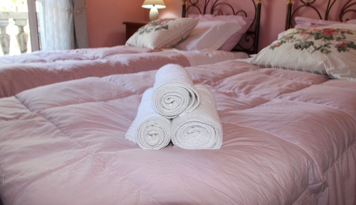 Habitación con 1 cama doble o 2 individuales, baño privado
