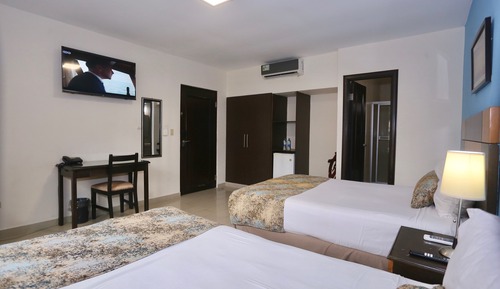 Habitación Premium doble, 2 camas dobles, frigorífico