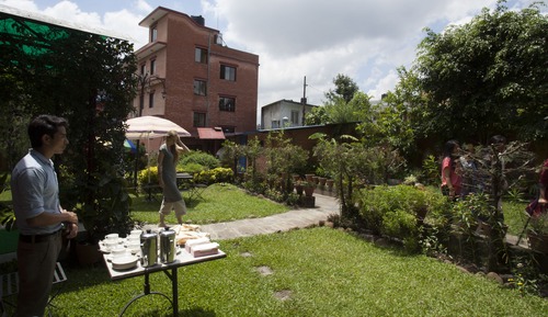 Habitación cuádruple Deluxe, varias camas, habitaciones comunicadas, vistas al jardín