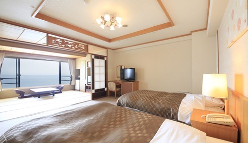 Habitación, bañera, vistas al mar (Japanese & Western Style)