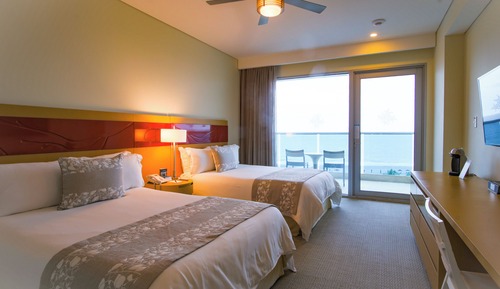 Habitación superior, 2 camas dobles, vistas al mar