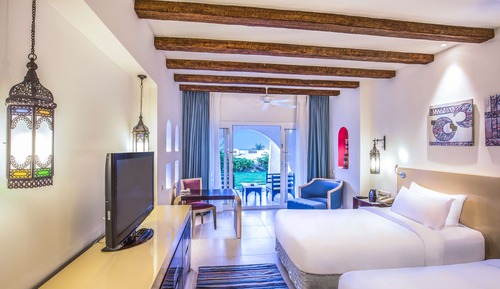 Habitación con 2 camas individuales, vistas al mar