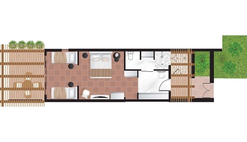 Junior Family Bungalow with Shaded Patio