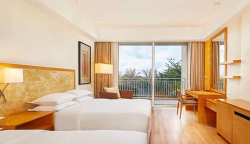 Habitación, 2 camas individuales, balcón, vistas al jardín