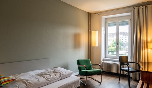 Habitación individual, vistas al río