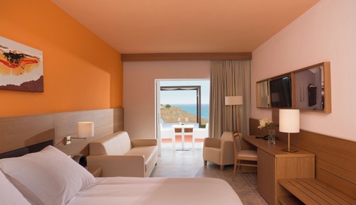 Habitación estándar doble de uso individual, balcón, vistas al mar (Adults Only Area +18)
