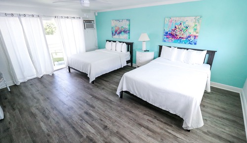 Habitación Deluxe doble, 2 camas de matrimonio, vistas al mar