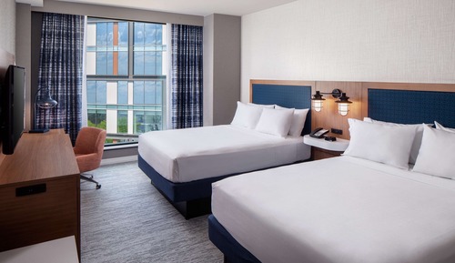 Habitación estándar, 2 camas de matrimonio, accesible para personas con discapacidad (Hearing)