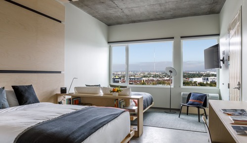 Habitación, 2 camas de matrimonio, vistas a la montaña