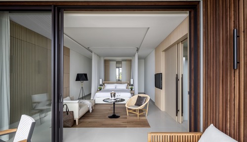 Habitación, 1 cama de matrimonio grande, vistas al jardín