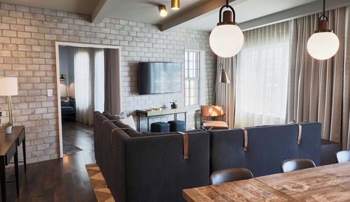 Ático, 1 cama de matrimonio grande con sofá cama