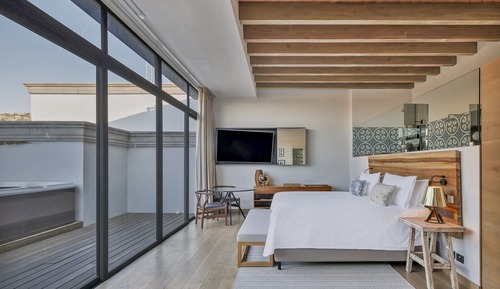 Suite, 1 cama de matrimonio grande, bañera de hidromasaje (Aqua Suite, Private Terrace)