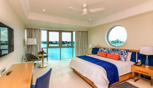 Habitación, 1 cama de matrimonio grande, vistas al puerto, en esquina