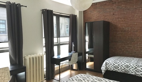 Habitación con 2 camas individuales, 2 camas individuales, baño compartido