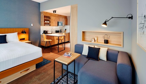 Estudio, 1 cama de matrimonio, vistas a la ciudad (High Floor)