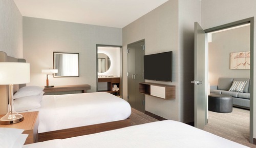 Suite, 2 camas de matrimonio, accesible para personas con discapacidad, bañera