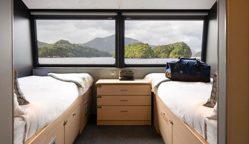 Habitación Deluxe con 2 camas individuales, vistas al mar (Endeavour Cabin)