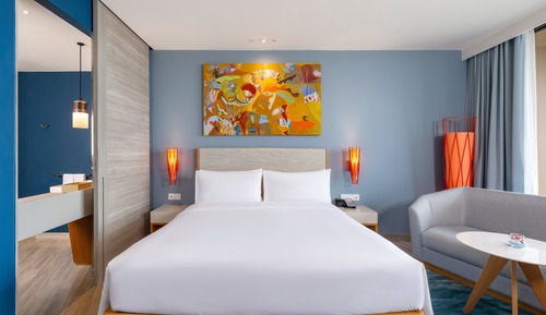 Habitación estándar, 1 cama de matrimonio grande, vistas al mar (High Floor)