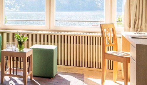 Habitación familiar, 1 cama de matrimonio grande con sofá cama, vistas al lago