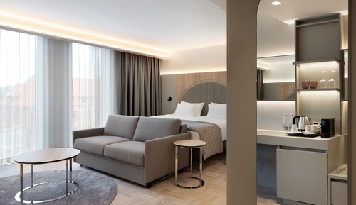 Habitación Deluxe doble, 1 cama de matrimonio grande con sofá cama