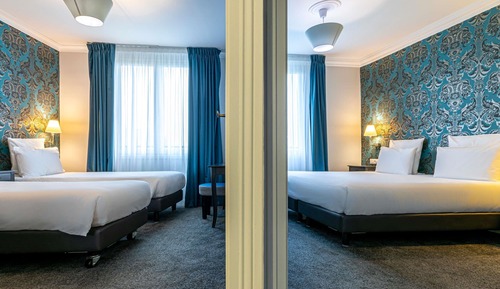 Habitación, varias camas