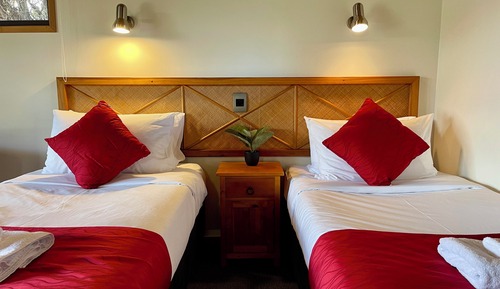 Cabaña Deluxe, 2 camas individuales, vistas al jardín