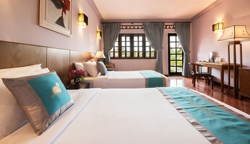 Habitación Deluxe con 2 camas individuales, vistas al jardín