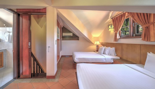 Villa familiar, frente a la playa