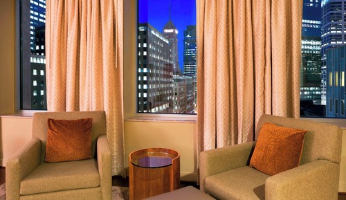 Suite estudio, 1 cama de matrimonio grande con sofá cama, vistas a la ciudad