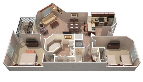 Suite Deluxe, 2 habitaciones, accesible para personas con discapacidad