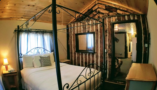Cabaña tradicional, 1 cama de matrimonio, chimenea, vistas a la montaña
