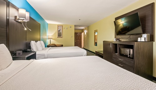 Habitación, 2 camas de matrimonio, no fumadores, frigorífico y microondas