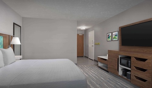 1 cama de matrimonio grande, accesible