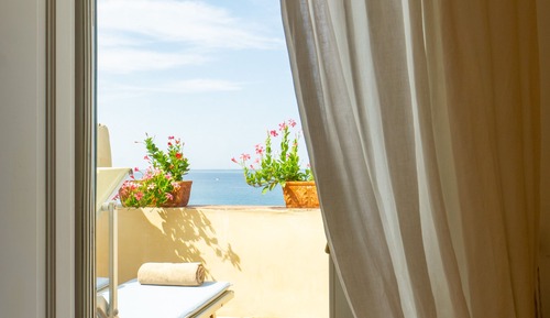 Habitación panorámica doble, terraza, vistas al mar (3° piano 'Casa Edoardo')