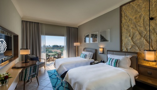 Habitación, 2 camas individuales, balcón, vistas al jardín