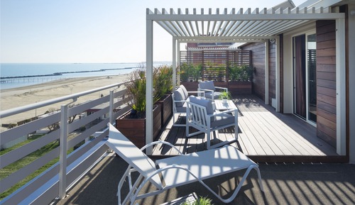 Habitación doble superior, terraza, mirando al mar