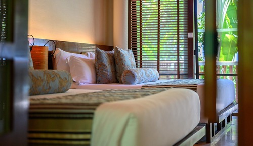Habitación Deluxe, 2 camas dobles, vistas al jardín